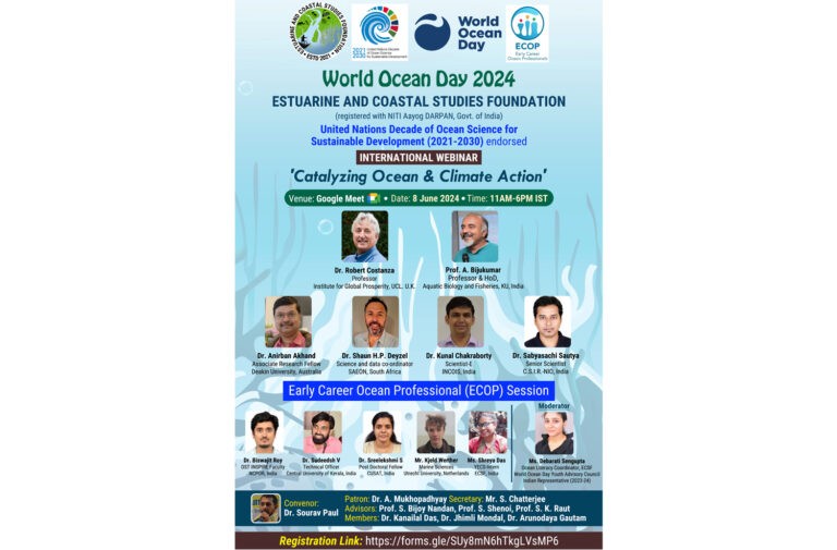 Spotlight on the ‘Early Career Ocean Professionals (ECOP)’ and World Ocean Day (WOD) endorsed session, Webinar, 8th June, 2024